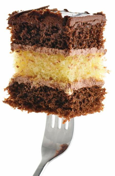 叉子上的蛋糕